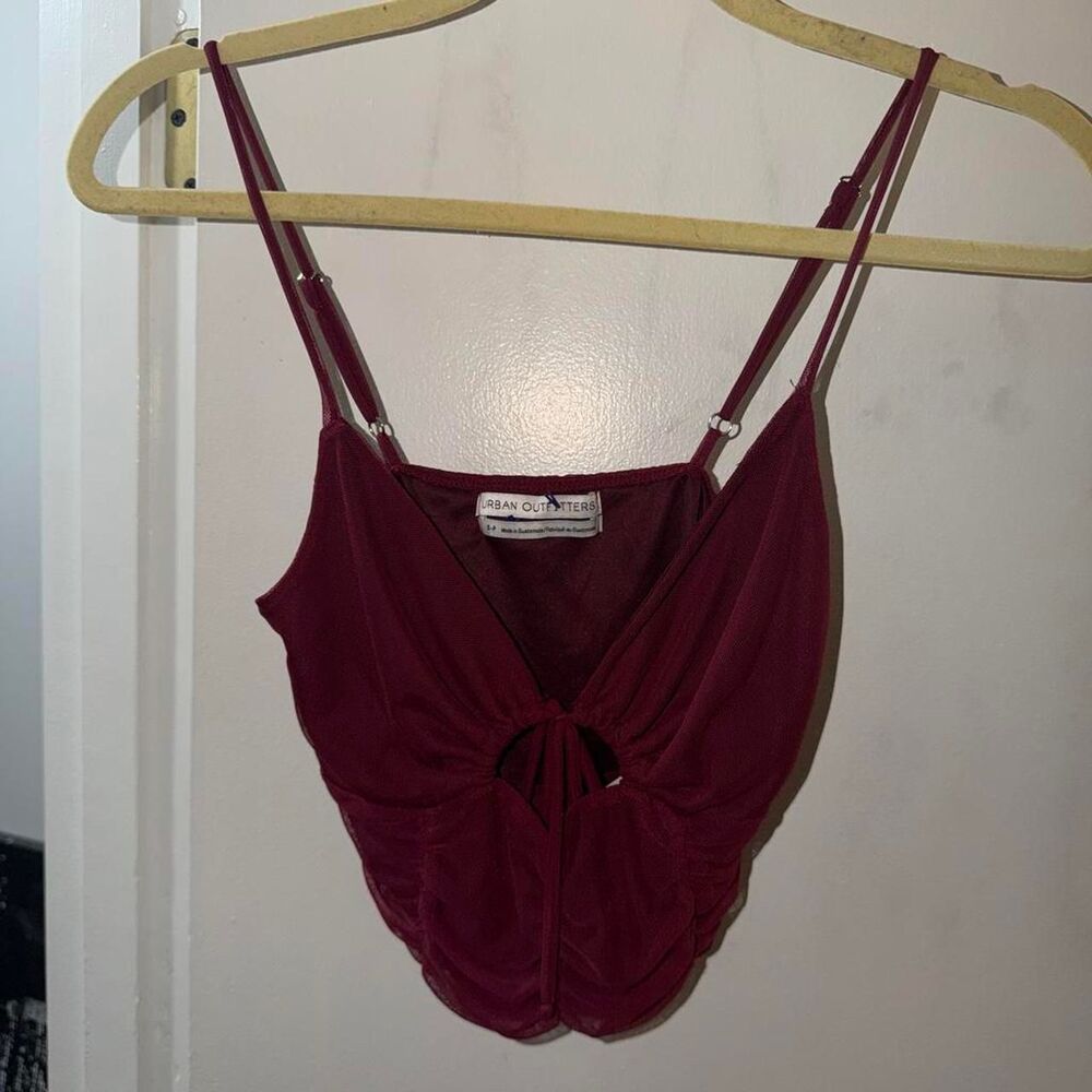 Urban-outfitters Women's Burgundy and Red tank top small